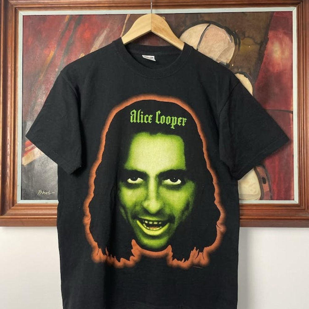 Alice Cooper Band Rock Tee Vintage Face Print Y2k Rare Hype